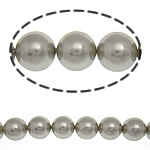 South Sea Shell Helmet, Pyöreä, harmaa, 8mm, Reikä:N. 0.5mm, N. 50PC/Strand, Myyty Per 16 tuuma Strand