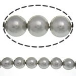 South Sea Shell Helmet, Pyöreä, harmaa, 12mm, Reikä:N. 0.5mm, 33PC/Strand, Myyty Per 16 tuuma Strand