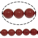 South Sea Shell Kralen, Ronde, rood, 12mm, Gat:Ca 0.5mm, 34pC's/Strand, Per verkocht 16 inch Strand