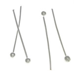 Brass Ball Head Pin platinum color plated lead & cadmium free Sold By Bag