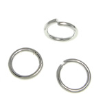 Brass Zárt Jump Ring, Sárgaréz, platina színű bevont, ólom és kadmium mentes, 6x6x0.80mm, Kb 13600PC-k/KG, Által értékesített KG