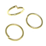 Brass Zárt Jump Ring, Sárgaréz, arany színű aranyozott, ólom és kadmium mentes, 7.50x7.50x0.80mm, Kb 10000PC-k/KG, Által értékesített KG