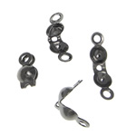 Messing Bead Tips, plumbum sort farve forgyldt, bly & cadmium fri, 4x8x3.3mm, 3.5mm, Hole:Ca. 1.5mm, 5000pc'er/Bag, Solgt af Bag