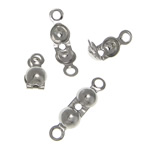 Mässing Bead Tips, platina pläterad, leda & kadmiumfri, 4x8x3.5mm, 3.5mm, Hål:Ca 1.5mm, 5000PC/Bag, Säljs av Bag