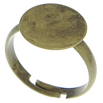 Brass Pad Ring Base antique bronze color plated adjustable lead & cadmium free US Ring Sold By Bag