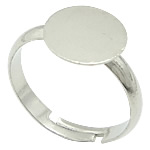 Prás Pad Ring Bonn, dath platanam plátáilte, inchoigeartaithe, luaidhe & caidmiam saor in aisce, 10x10mm, Méid:7, 500ríomhairí pearsanta/Mála, Díolta De réir Mála