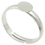 Brass Pad Ring Base platinum color plated adjustable lead & cadmium free US Ring .5 Sold By Bag