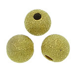 Messing Stardust kralen, Ronde, gold plated, lood en cadmium vrij, 6mm, Gat:Ca 1.5mm, 3000pC's/Bag, Verkocht door Bag