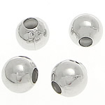 Brass Jewelry Beads Round silver color plated smooth lead & cadmium free 3mm Approx 1mm Sold By Bag