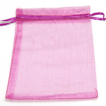 Smykker Løbegang Tasker, Organza, gennemskinnelige, rødviolet, 130x160mm, 100pc'er/Bag, Solgt af Bag