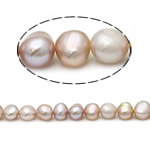 Brambor pěstované sladkovodní perle, Sladkovodní Pearl, přírodní, růžový, Grade AA, 8-9mm, Otvor:Cca 0.8mm, Prodáno za 15 inch Strand