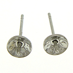 Messing Earring Bericht, platinum plated, nikkel, lood en cadmium vrij, 5mm, 1000paren/Lot, Verkocht door Lot