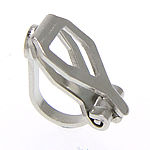 Messing Clip On Earring vinden, platinum plated, nikkel, lood en cadmium vrij, 6x12.50x8.50mm, 200paren/Lot, Verkocht door Lot