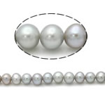 Barokní kultivované sladkovodní perle, Sladkovodní Pearl, šedá, Grade AA, 6-7mm, Otvor:Cca 0.8mm, Prodáno za 15 inch Strand