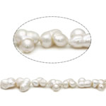 Barock odlad sötvattenspärla pärlor, Freshwater Pearl, vit, Grade A, 12-16mm, Hål:Ca 0.8mm, Såld Per 7.8-11.8 inch Strand