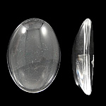 Glass Cabochons Oval transparent Sold By Bag