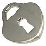 Roestvrijstaal Hart Hangers, Roestvrij staal, oorspronkelijke kleur, 15x19x1.50mm, Gat:Ca 5x4mm, 50pC's/Lot, Verkocht door Lot