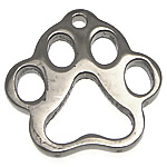 Rustfrit stål Connector, Stainless Steel, Footprint, multi sløjfer, oprindelige farve, 16x16x2mm, Hole:Ca. 1.5mm, 50pc'er/Lot, Solgt af Lot