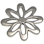 Conectores de Acero Inoxidable, Flor, Multi aros, color original, 20x20x1.50mm, 30PCs/Grupo, Vendido por Grupo