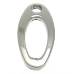 Stainless Steel korut Riipukset, Ruostumaton teräs, Flat Oval, alkuperäinen väri, 11x23x2mm, Reikä:N. 3mm, 50PC/erä, Myymät erä