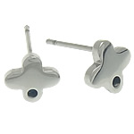 Stainless Steel Earring Stud Component Cross original color Approx 1.1mm Sold By Lot