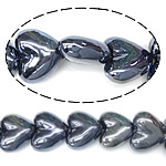 Pearlized Posliinihelmet, Posliini, Sydän, tummansininen, 20-21x17-18x9-10mm, Reikä:N. 2.5mm, 200PC/laukku, Myymät laukku