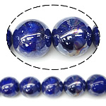 pérolas personalizadas, porcelana, Roda, azul escuro, 18mm, Buraco:Aprox 2.5mm, 100PCs/Bag, vendido por Bag