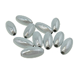 Traumhafte Acrylperlen, Acryl, oval, stumpfnattes Silber, 6x12mm, Bohrung:ca. 1mm, 2200PCs/Tasche, verkauft von Tasche