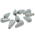 Miracolo perline acriliche, acrilico, Lacrima, argento matte, 6x10mm, Foro:Appross. 1mm, 2750PC/borsa, Venduto da borsa