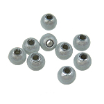 Miracolo perline acriliche, acrilico, Cerchio, argento matte, 4mm, Foro:Appross. 1mm, 14000PC/borsa, Venduto da borsa