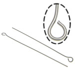 Cruach dhosmálta Eyepins, 304 Cruach dhosmálta, dath bunaidh, 0.60x30mm, Poll:Thart 2mm, Thart 9091ríomhairí pearsanta/KG, Díolta De réir KG