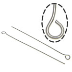 Cruach dhosmálta Eyepins, 304 Cruach dhosmálta, dath bunaidh, 0.60x26mm, Poll:Thart 2mm, Thart 16667ríomhairí pearsanta/KG, Díolta De réir KG