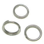 Rustfrit stål Split Ring, 304 rustfrit stål, Runde, oprindelige farve, 5x5x1.20mm, Ca. 25000pc'er/KG, Solgt af KG