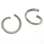 Ruostumaton teräs Open Ring, 304 Stainless Steel, Pyöreä, alkuperäinen väri, 8x8x1mm, N. 6667PC/KG, Myymät KG