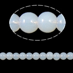 Apvalūs "Crystal Beads, Krištolas, Turas, Balta Opal, 6mm, Skylė:Apytiksliai 1.5mm, Ilgis 12.5 Inch, 10Vijos/Krepšys, Pardavė Krepšys