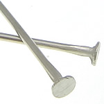 Messing Kopfstifte, Platinfarbe platiniert, frei von Blei & Kadmium, 20x0.70mm, ca. 8333PCs/kg, verkauft von kg