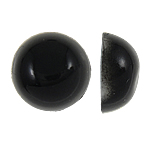 Plastic Cabochons Dome black Sold By Bag