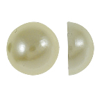 Plast Cabochons, Dome, gul, 8x4mm, 2000PC/Bag, Säljs av Bag