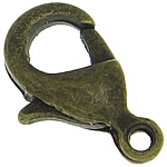 Zinc Alloy Hummerspænde, antik bronze farve forgyldt, nikkel, bly & cadmium fri, 6x12x3mm, Hole:Ca. 1.2mm, 2000pc'er/Bag, Solgt af Bag