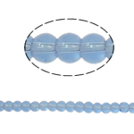 Ronde kristal kralen, Lt Sapphire, 4mm, Gat:Ca 1mm, Lengte 11 inch, 10strengen/Bag, 80pC's/Strand, Verkocht door Bag