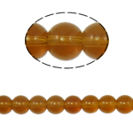 Apvalūs "Crystal Beads, Krištolas, Turas, Rūkyta Topazas, 8mm, Skylė:Apytiksliai 1.5mm, Ilgis 12 Inch, 10Vijos/Krepšys, Pardavė Krepšys