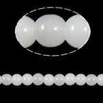 Okrugli Crystal perle, Kristal, Bijela alabaster, 8mm, Rupa:Približno 1.5mm, Dužina 12 inčni, 10pramenovi/Torba, Prodano By Torba