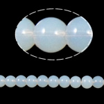 Okrugli Crystal perle, Kristal, White Opal, 8mm, Rupa:Približno 1.5mm, Dužina 12 inčni, 10pramenovi/Torba, Prodano By Torba