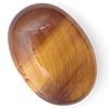 Tiger Eye Cabochon, Flat Oval, platt baksida, 13x18x5-5.5mm, 50PC/Bag, Säljs av Bag