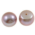 Hälften Borrade odlad sötvattenspärla pärlor, Freshwater Pearl, Rund, naturlig, Halvborrade, purpur, Grade AAA, 12-13mm, Hål:Ca 0.8mm, 11Pairs/Bag, Säljs av Bag