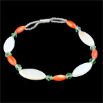 Shell gioielli bracciale, conchiglia, with perline in vetro, bracciale perline, 8x17mm, Venduto per Appross. 7.5 pollice filo