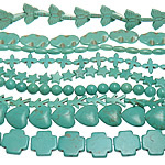 Perles turquoises, turquoise naturelle, mélangé, 8-35mm, Trou:Environ 0.5-2mm, Longueur 15 pouce, Vendu par kg