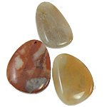 Pendants Jewelry Agate, Agate Measctha, measctha, 41-55mm, Poll:Thart 2-2.5mm, 30ríomhairí pearsanta/Mála, Díolta De réir Mála