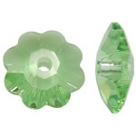 CRYSTALLIZED™ Crystal Beads, Flower, facetteret, Peridot, 6x6x2mm, Hole:Ca. 0.8mm, 720pc'er/Box, Solgt af Box