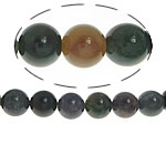 Perle agate indienne naturelle , Rond, 10mm, Trou:Environ 1-1.2mm, Longueur Environ 15 pouce, 10Strandstoron/lot, Environ 38PC/brin, Vendu par lot